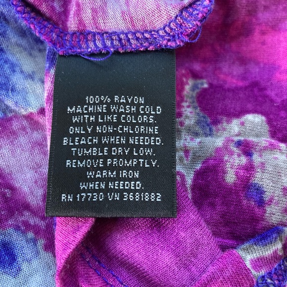 Mossimo Purple Cowl Drape Sleeveless Top, 100% Rayon, Large, EUC - Picture 4 of 5